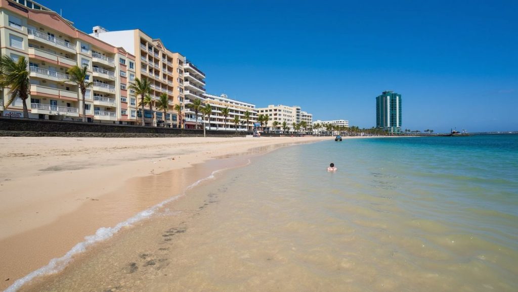 Panorámica de Playa del Reducto, Lanzarote