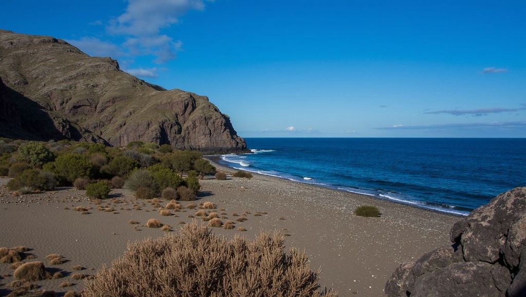 Arena volcánica de Playa del Risco, Agaete (Gran Canaria)