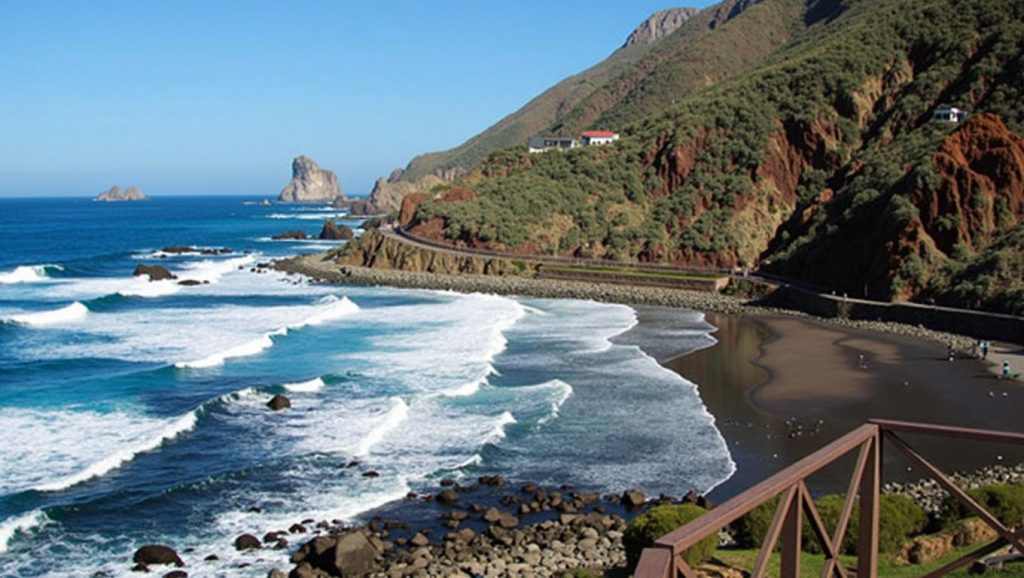 Panorámica de Playa del Roque de las Bodegas, Tenerife