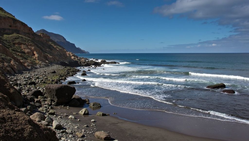 Acantilados y costa de Playa del Roque de las Bodegas, Santa Cruz de Tenerife (Tenerife)