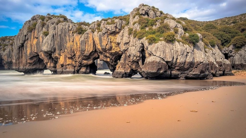 Panorámica de Playa del Sable, Asturias
