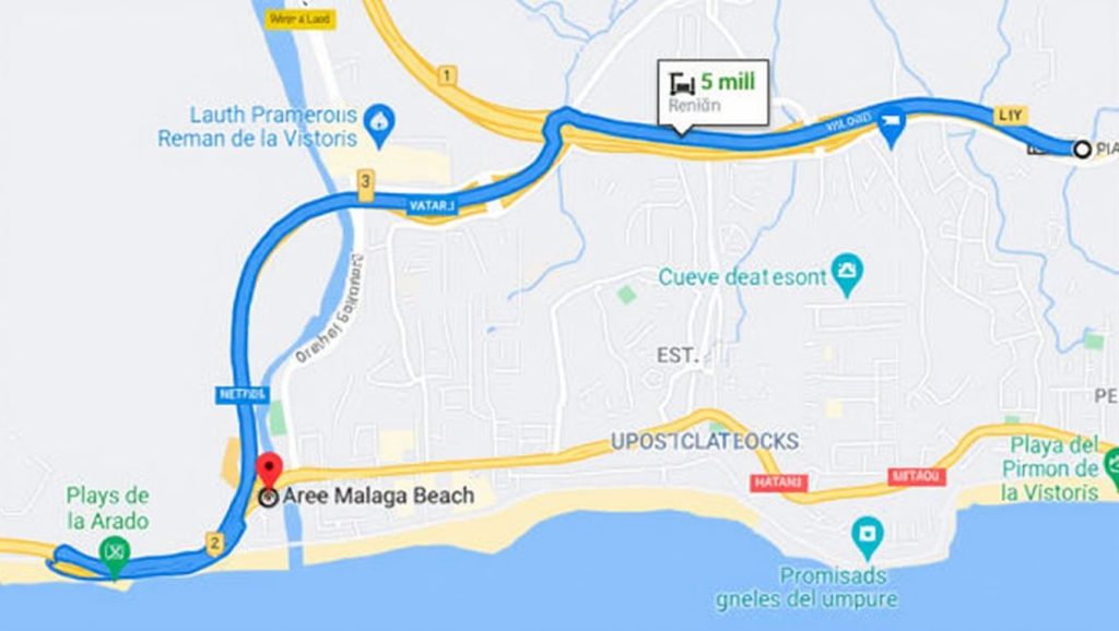 Panorámica de Playa del Velerín con cielo despejado, Estepona