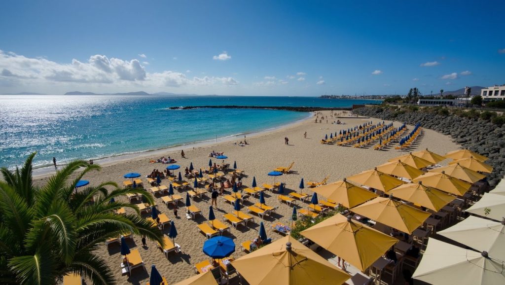 Panorámica de Playa Dorada, Lanzarote
