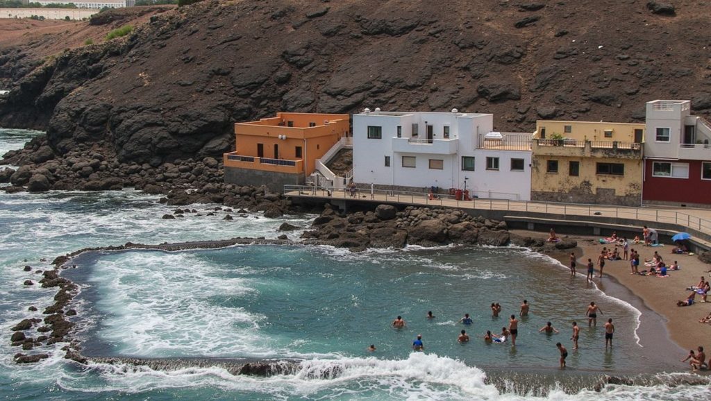 Panorámica de Playa Dos Roques, Gran Canaria