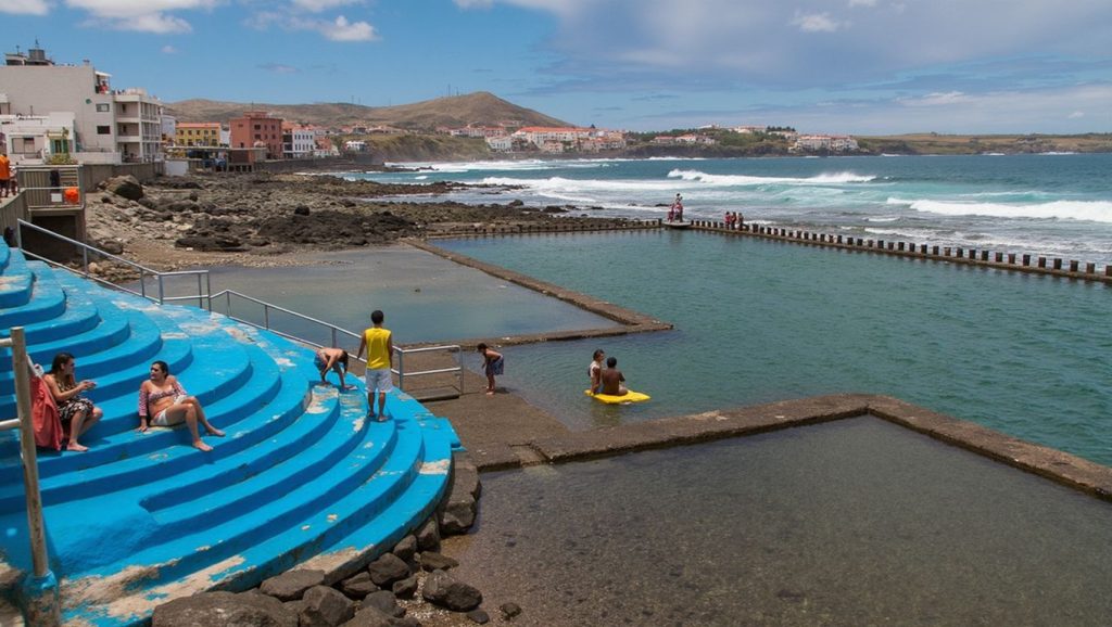 Arena volcánica de Playa el Agujero, Gáldar (Gran Canaria)