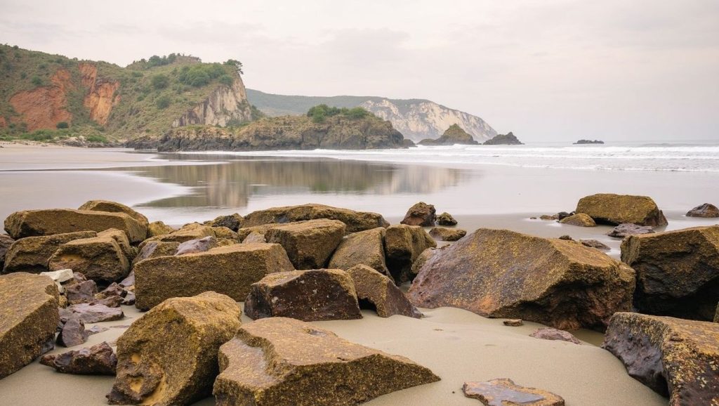 Panorámica de Playa El Castrillón, Asturias