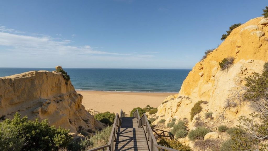 Acceso a Playa El Parador desde el aparcamiento, Moguer