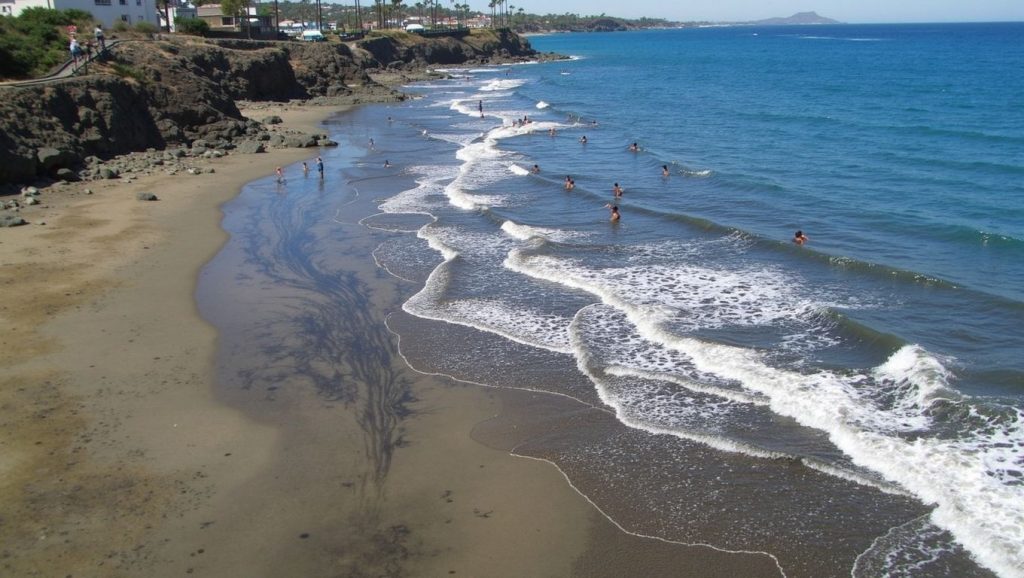 Arena volcánica de Playa El Pirata, San Bartolomé de Tirajana (Maspalomas) (Gran Canaria)