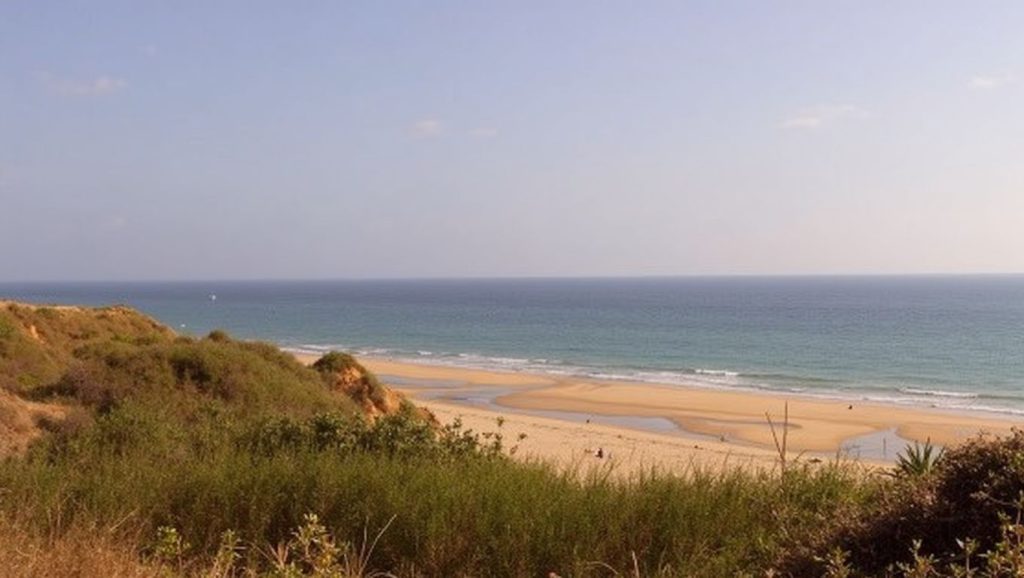 Vista de Playa El Puerco en Chiclana de la Frontera, Cádiz