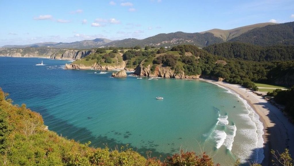 Entorno natural de Playa El Vivero en Asturias