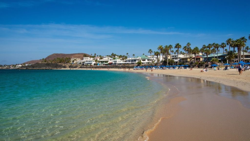 Panorámica de Playa Flamingo, Lanzarote