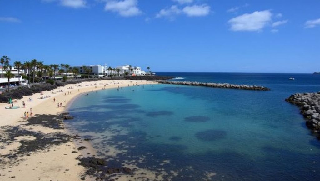 Entorno natural de Playa Flamingo en Lanzarote