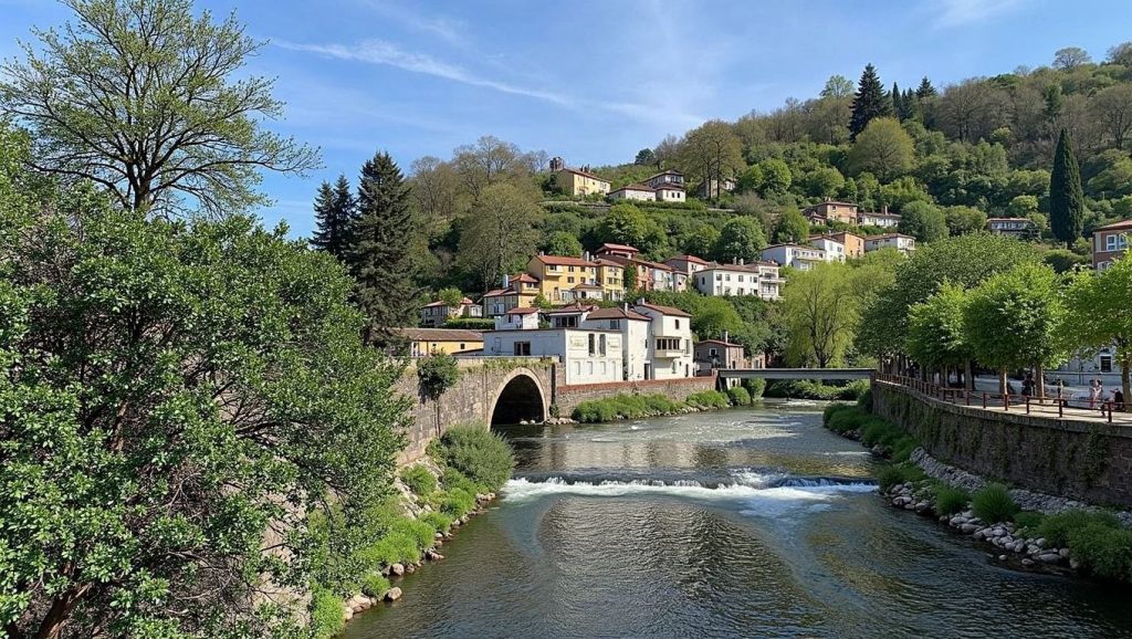 Acantilados y costa de Playa fluvial de Llano, Cangas del Narcea (Asturias)