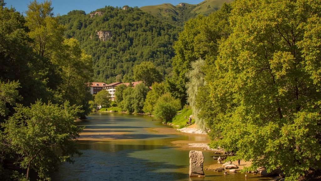 Aguas de Playa fluvial de Llano en Cangas del Narcea (Asturias)