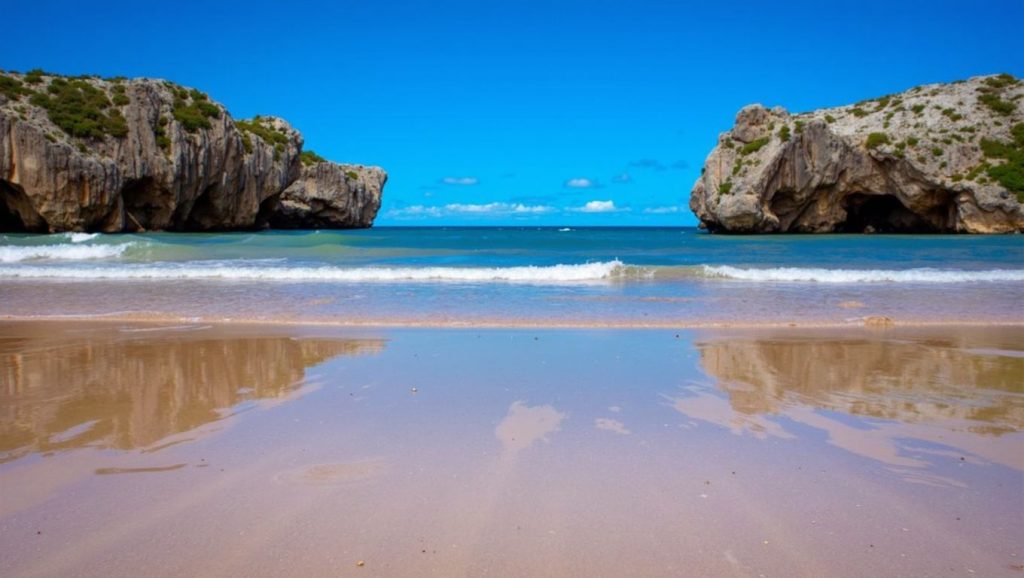 Panorámica de Playa Fontaniecho, Asturias