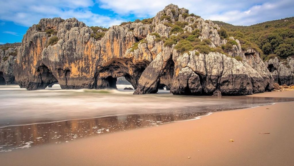 Acantilados y costa de Playa Fontaniecho, Asturias (Asturias)