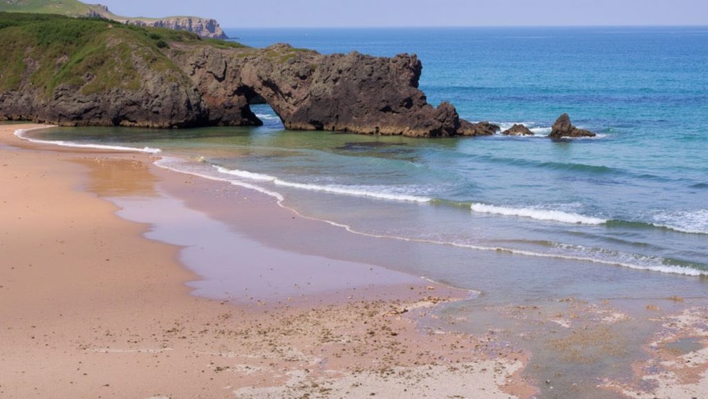 Entorno natural de Playa Fontaniecho en Asturias