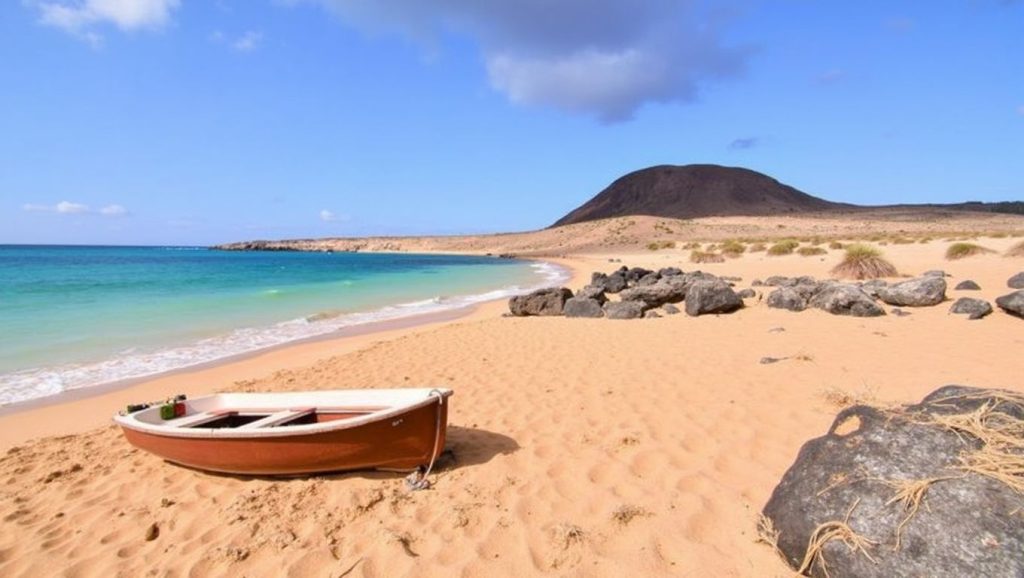 Arena volcánica de Playa Francesa, Haría (Lanzarote)