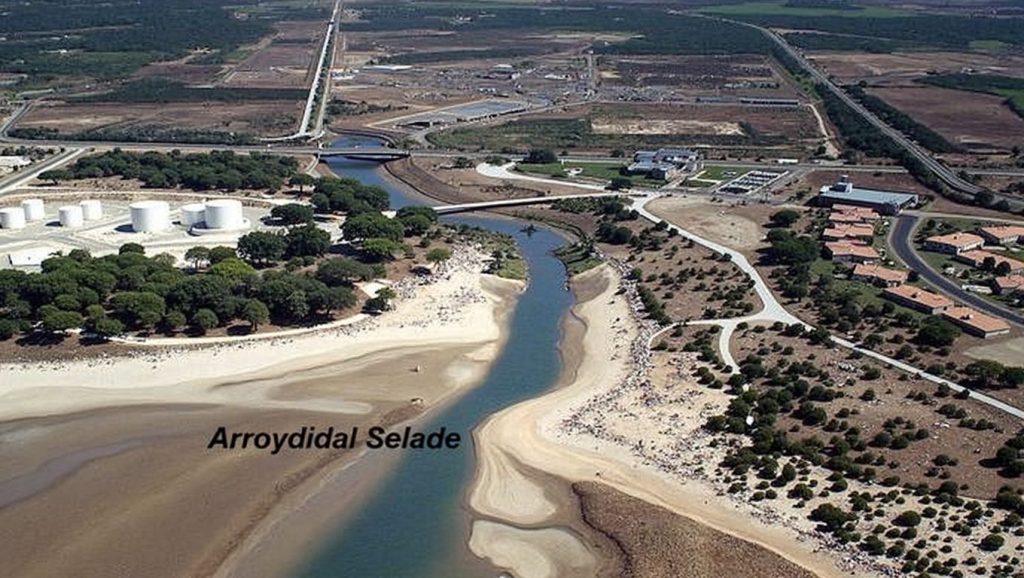 Vista amplia de Playa Fuentebravía en El Puerto de Santa María, Cádiz