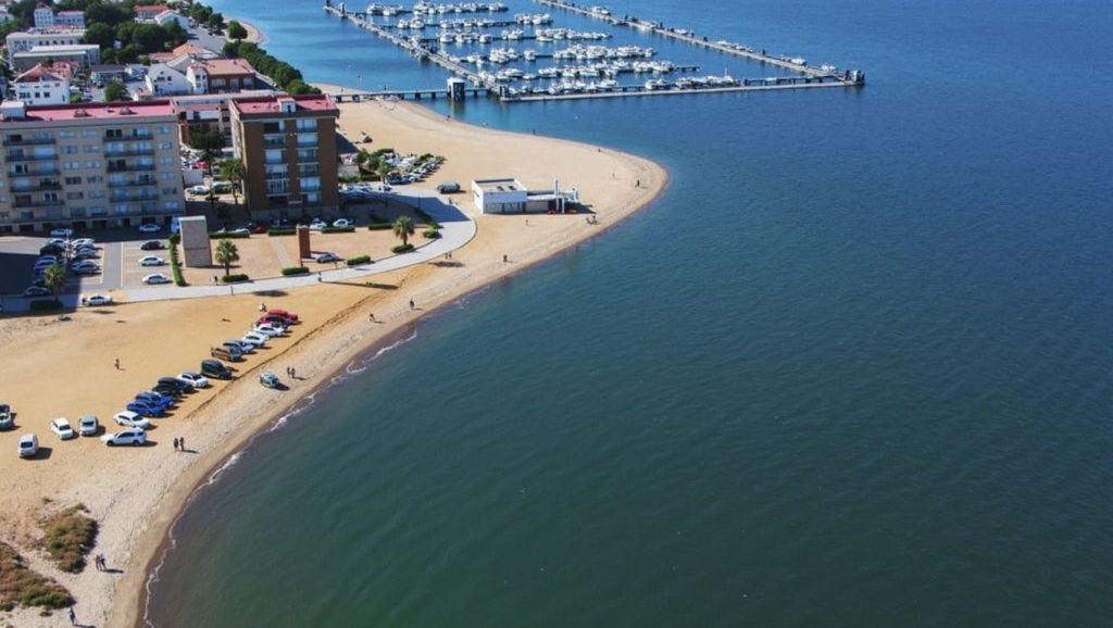 Línea de costa en Playa Icona / Pesmar, Isla Cristina