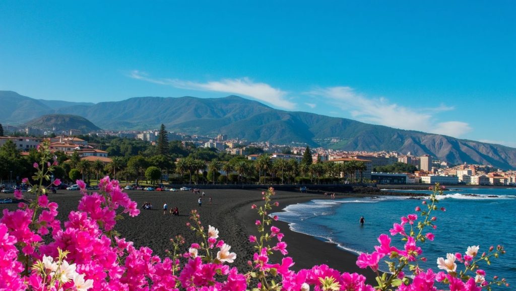 Arena volcánica de Playa Jardín, Puerto de la Cruz (Tenerife)