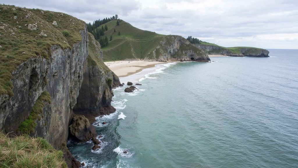 Entorno natural de Playa l'escanu en Asturias