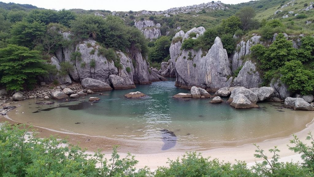 Aguas de Playa La Aguilera en Asturias (Asturias)