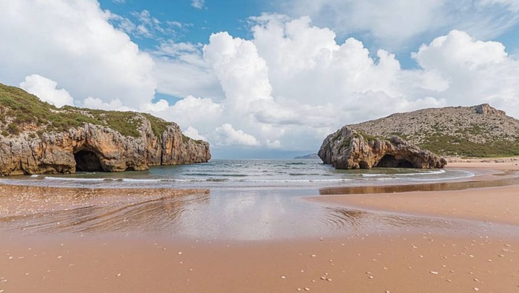Entorno natural de Playa La Aguilera en Asturias
