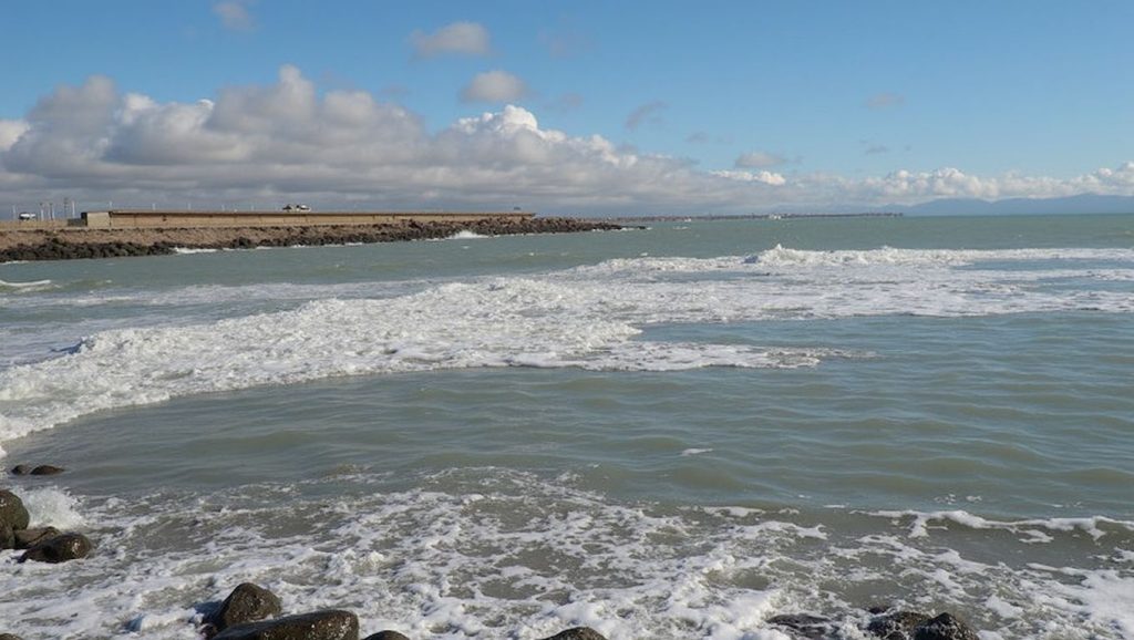 Línea de costa en Playa La Ballena, Rota