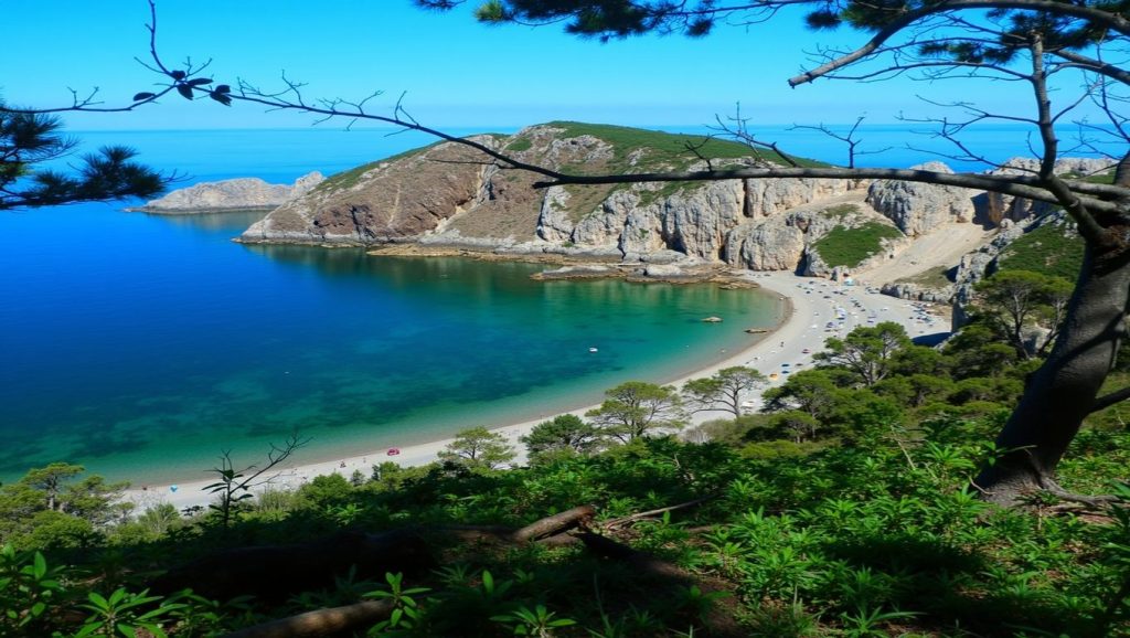 Entorno natural de Playa La Barquera en Asturias