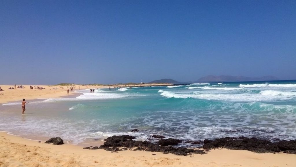 Arena volcánica de Playa la Barra, La Oliva (Fuerteventura)
