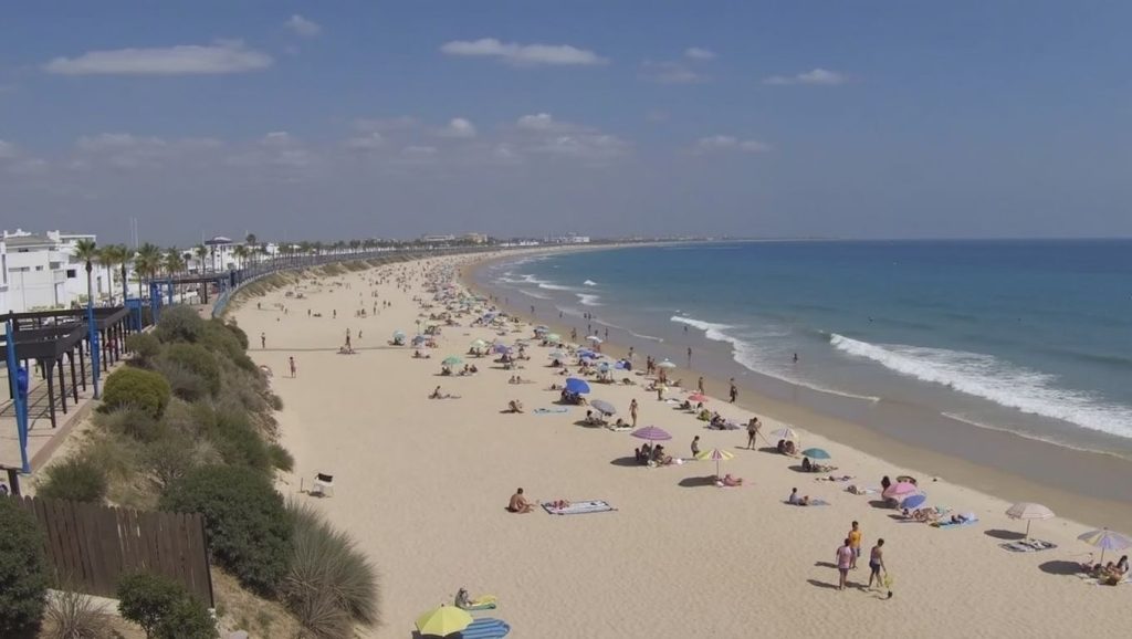 Vista del entorno de La Barrosa, Chiclana de la Frontera, Cádiz