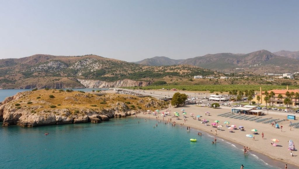Amplio horizonte marino en Playa La Charca, Salobreña