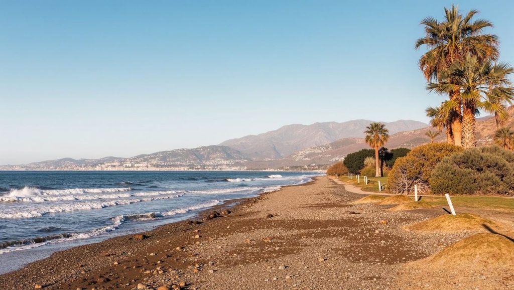 Vista de Playa La Chucha desde la orilla, Motril