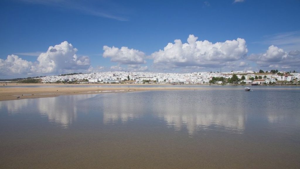 Vista de Playa La Fontanilla desde la orilla, Conil de la Frontera