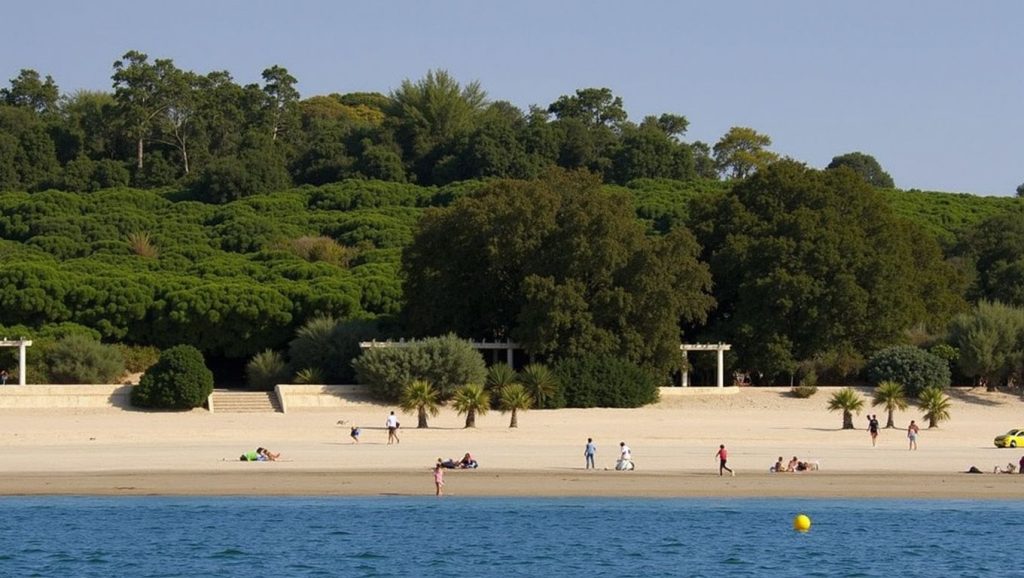 Arena y mar en Playa La Puntilla, El Puerto de Santa María, Cádiz
