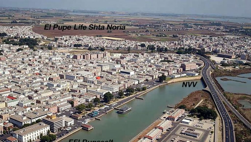 Amplio horizonte marino en Playa La Puntilla, El Puerto de Santa María