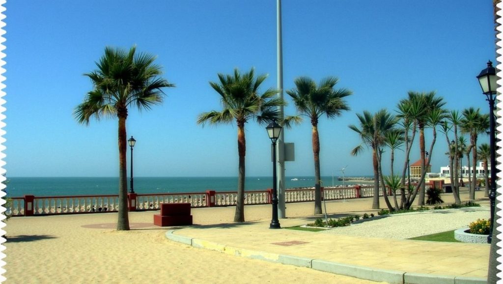 Vista general de Playa La Regla, Chipiona
