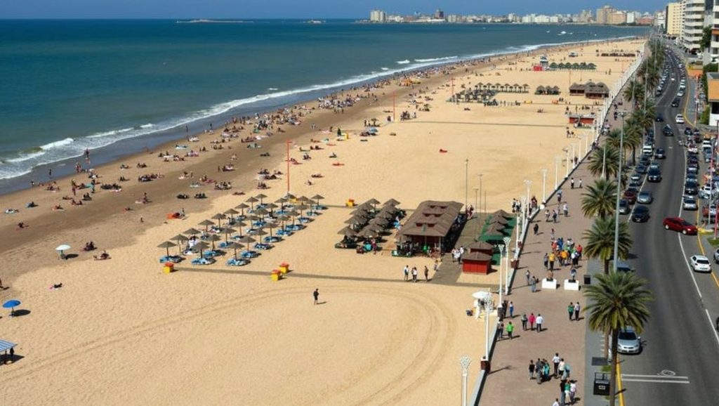 Amplia vista de Playa La Victoria, Cádiz, Cádiz