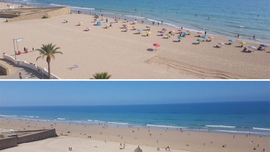 Vista general de Playa La Victoria, Cádiz