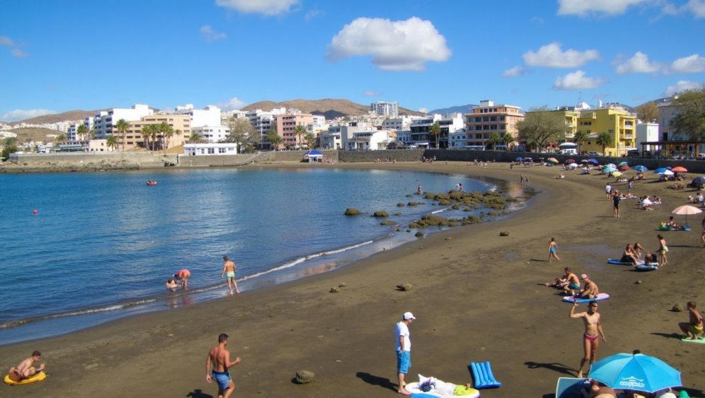 Playa las Marañuelas en San Bartolomé de Tirajana (Maspalomas) (Gran Canaria)