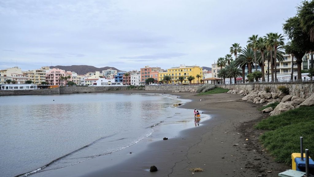 Arena volcánica de Playa las Marañuelas, San Bartolomé de Tirajana (Maspalomas) (Gran Canaria)