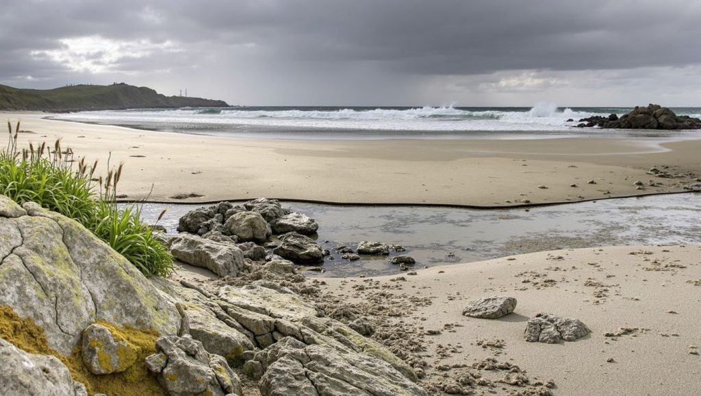 Aguas de Playa Las Rubías en Navia (Lugo)
