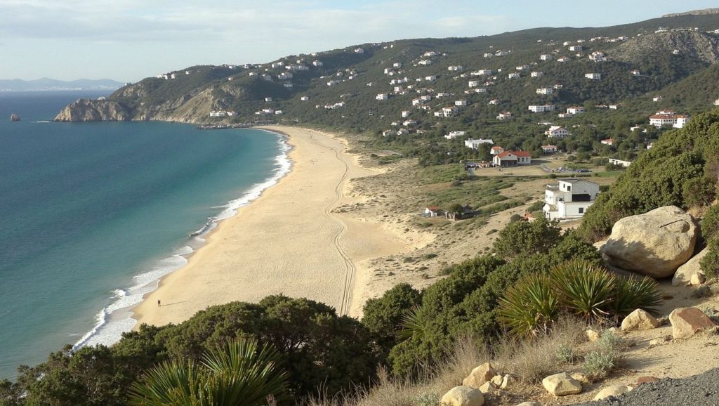 Línea de costa en Playa Los Alemanes, Tarifa