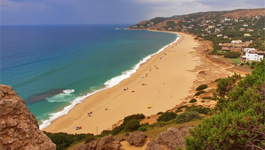 Vista del litoral en Playa Los Alemanes, Tarifa