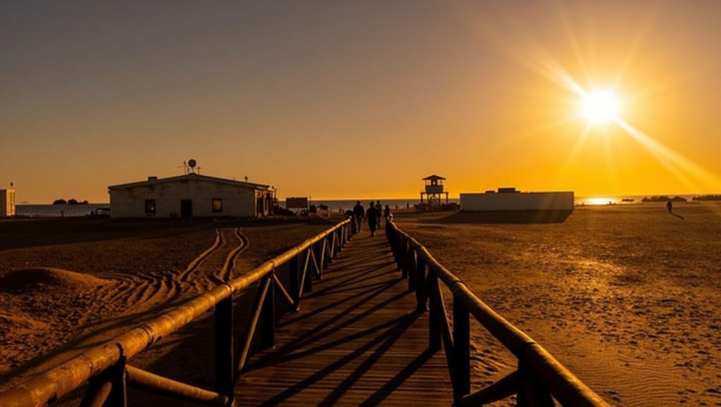 Olas rompiendo en Playa Los Bateles, Conil de la Frontera