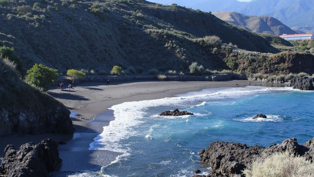 Aguas de Playa los Cancajos en Santa Cruz de La Palma (La Palma)