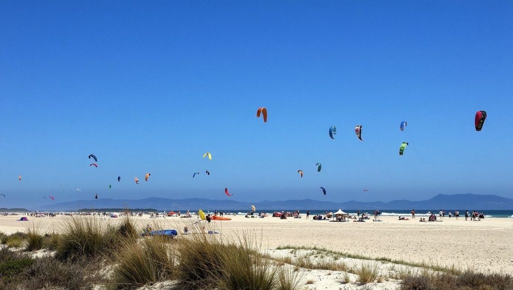 Vista del litoral en Playa Los Lances Norte, Tarifa