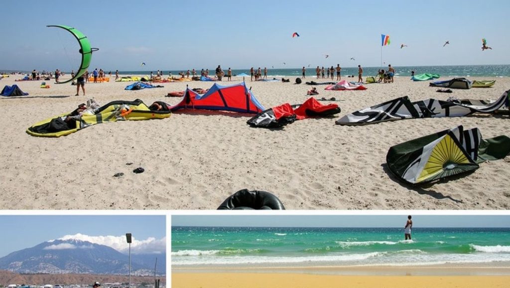 Panorámica completa de Playa Los Lances Sur, playa de Tarifa