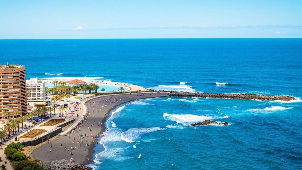 Panorámica de Playa Martiánez, Tenerife